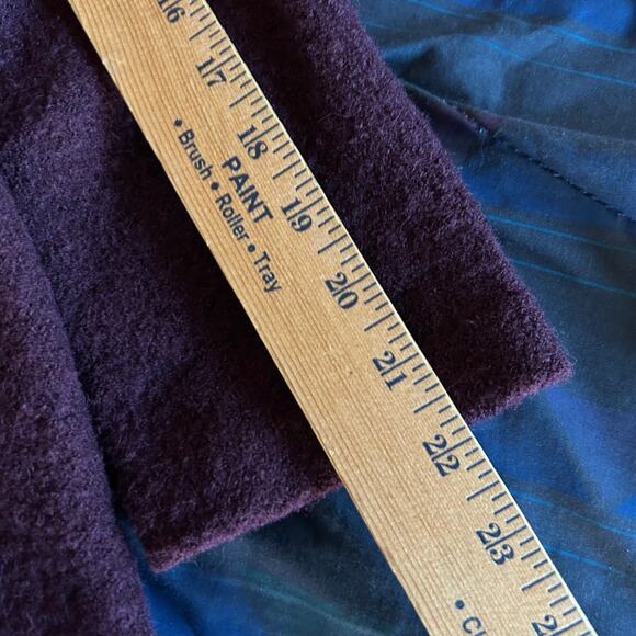 RACHEL ZOE Boiled Wool Jacket Womens Medium Purple Open Cozy Winter Office Layer - Picture 11 of 14